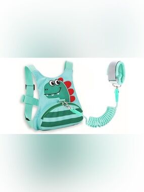 Dinosaur Toddler Leash Child Harness with Anti Lost Wrist Link